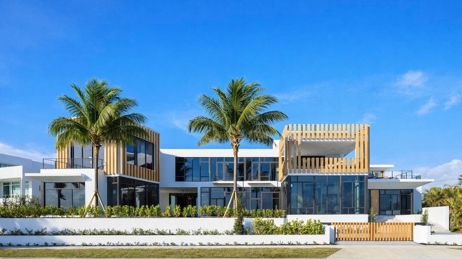 Oceanfront estate with pool deck at Beach Shores, West Palm Beach